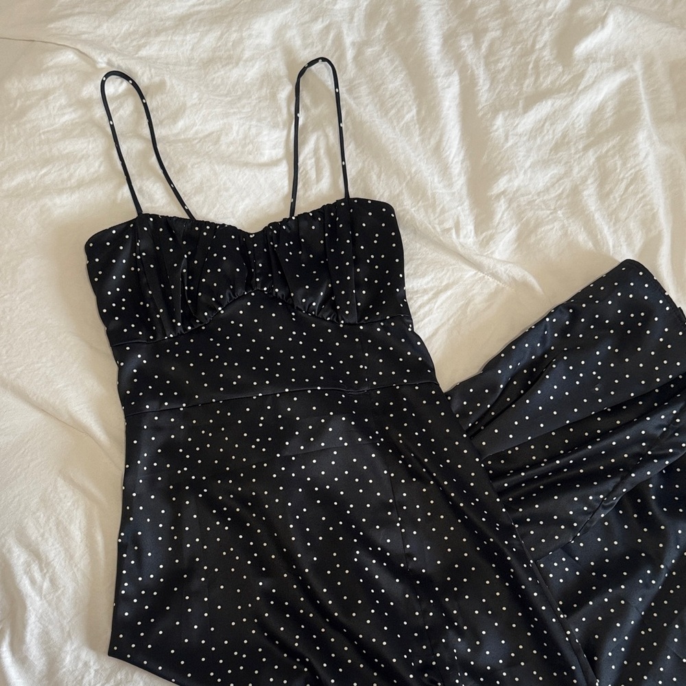 Black Polka Dot Maxi Dress